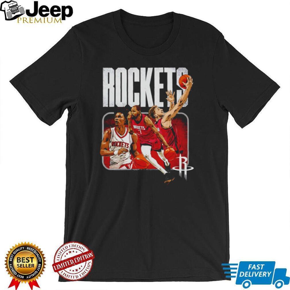 Houston Rockets 2026 NBA Playoffs Trio Vintage Graphic T Shirt Team Spirit Gear