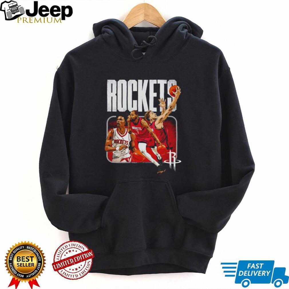 Houston Rockets 2026 NBA Playoffs Trio Vintage Graphic T Shirt Team Spirit Gear