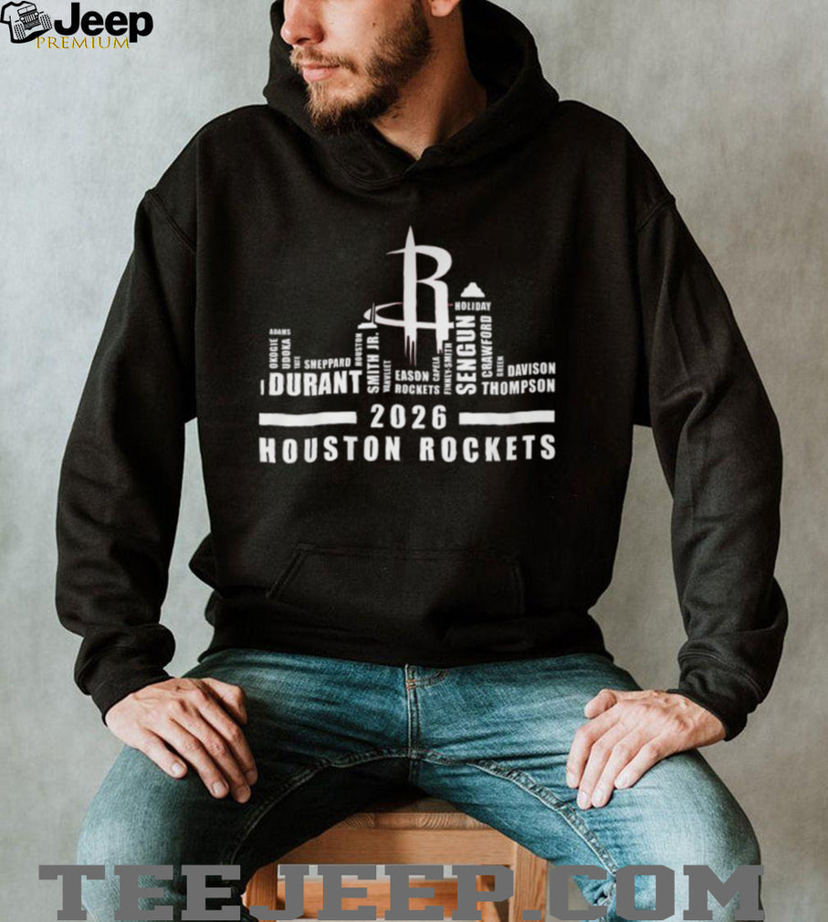 Houston Rockets 2026 Roster Skyline Basketball T Shirt Durant & Sengun