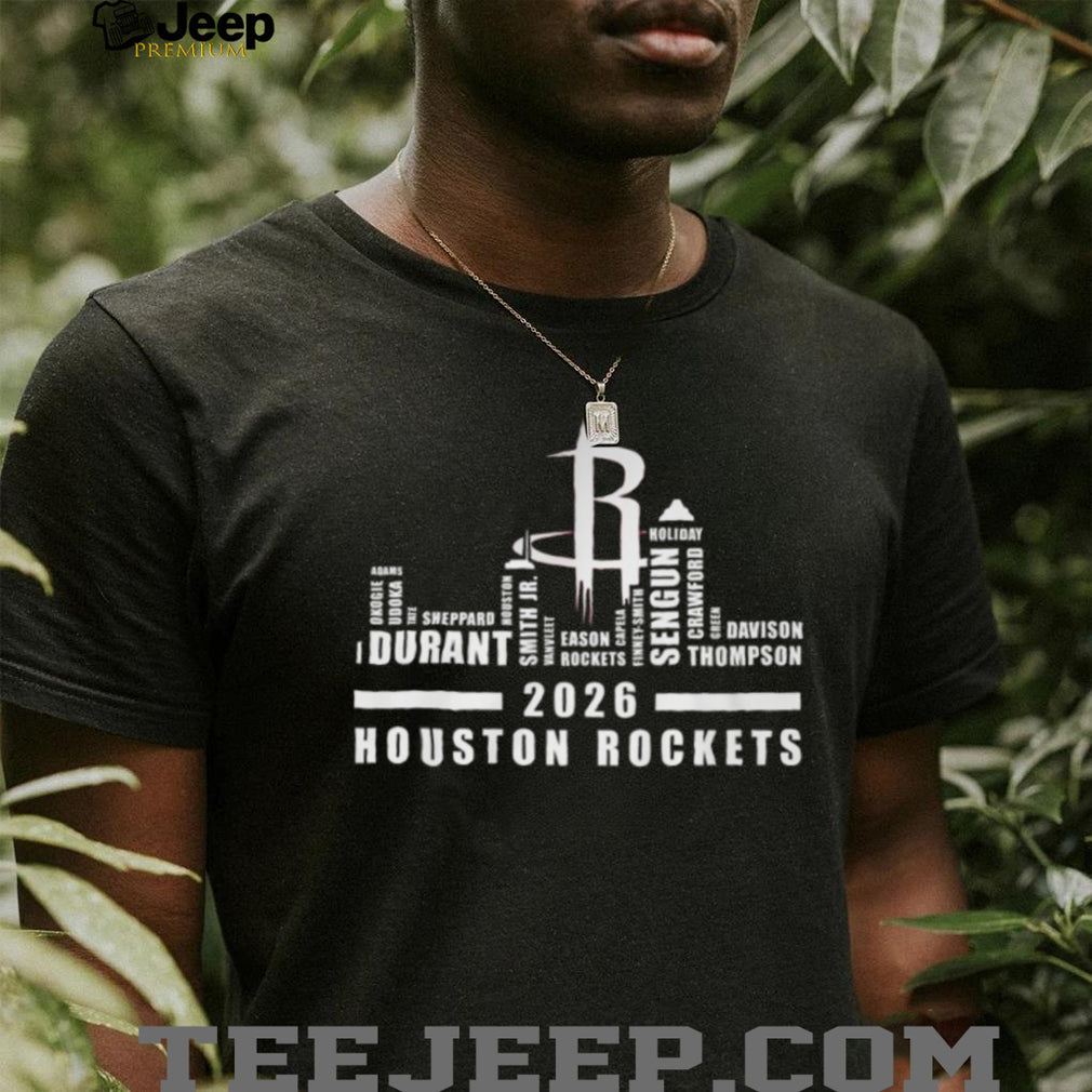Houston Rockets 2026 Roster Skyline Basketball T Shirt Durant & Sengun