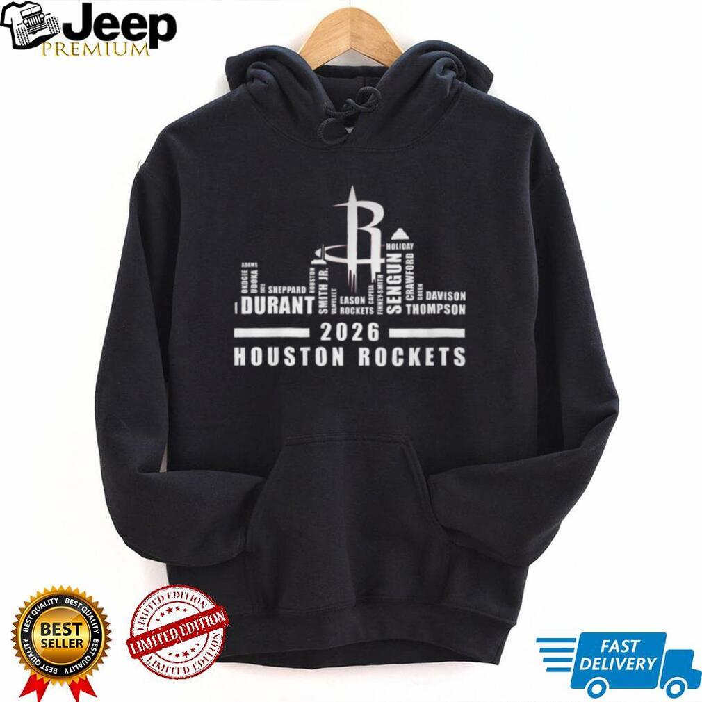 Houston Rockets 2026 Roster Skyline Basketball T Shirt Durant & Sengun