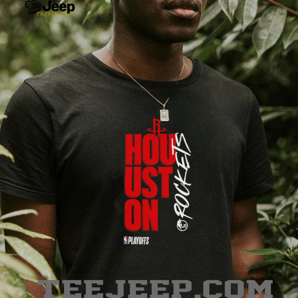 Houston Rockets NBA Playoffs Vertical Team Logo Graphic T Shirt
