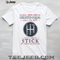 Houston Texans 70 Years Old Gift T Shirt All Men Created Equal Manual Shift Design
