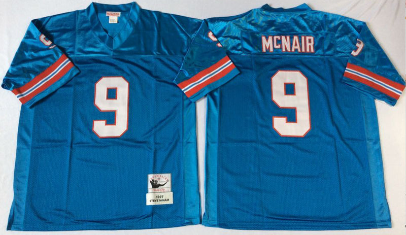 Houston Oilers #9 Mcnair Throwback Style 1