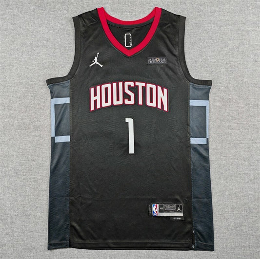 Houston Rockets #1 Amen Thompson Rockets 1 Black Style 2