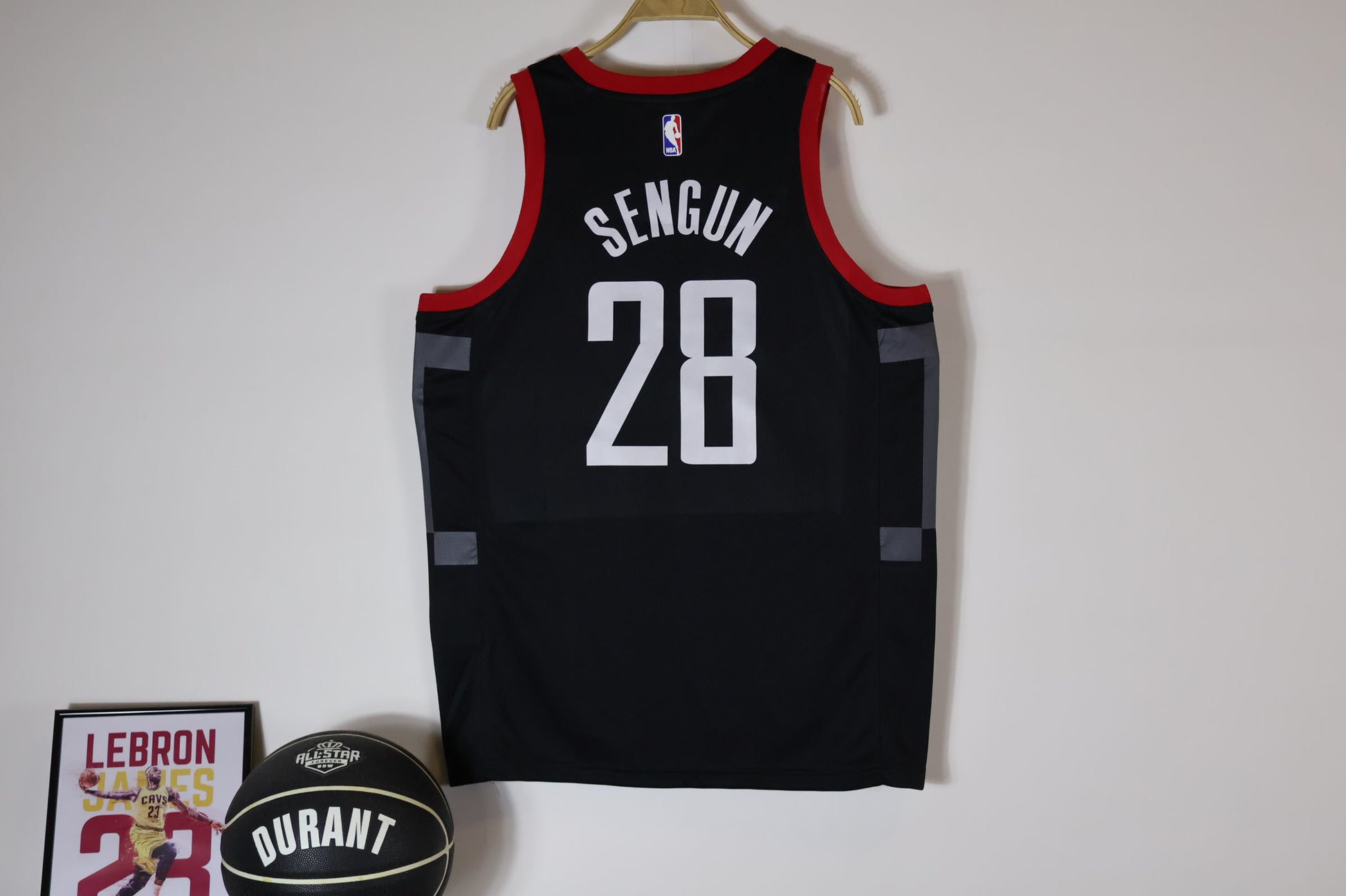 Houston Rockets #28 Alperen Sengun 24 Rockets Black Style 1