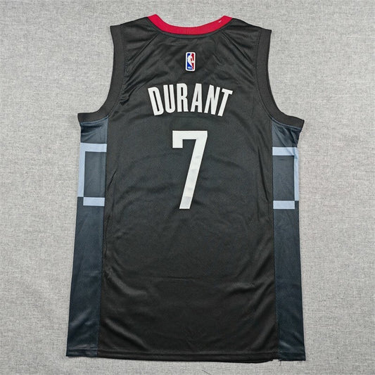 Houston Rockets #7 Kevin Durant Rockets 7 Black Style 1
