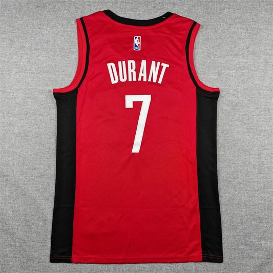 Houston Rockets #7 Kevin Durant Rockets 7 Red Style 1