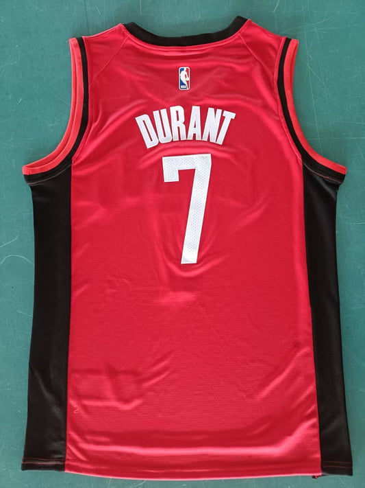 Houston Rockets #7 Kevin Durant Rockets 7 Red Style 2