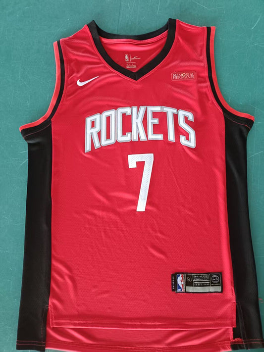 Houston Rockets #7 Kevin Durant Rockets 7 Red Style 4