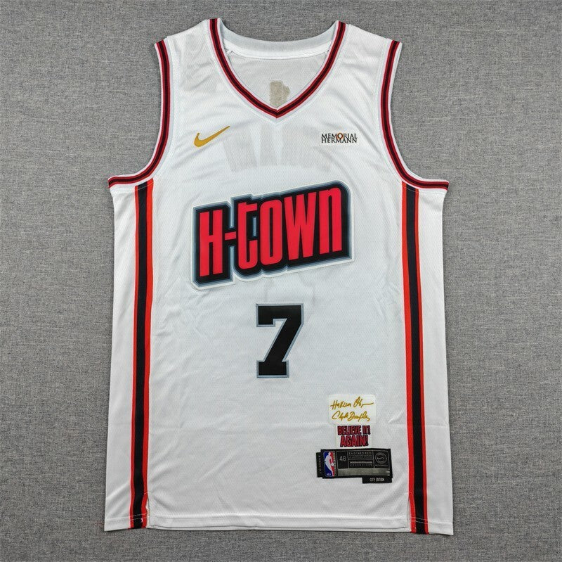 Houston Rockets #7 Kevin Durant Rockets 7 White City Edition s-xxl Style 2