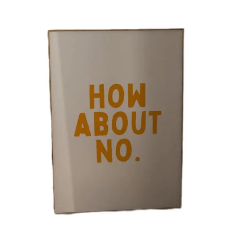 How About No Poster, Mustard Art Print, Rude Print, Sarcastic Print, Yellow Print, Gifts For Teens Girls Her Bedroom Decor, Poster Prints No Frame, Wall Decoration, Wall Art Prints, Gifts For Birthday Christmas