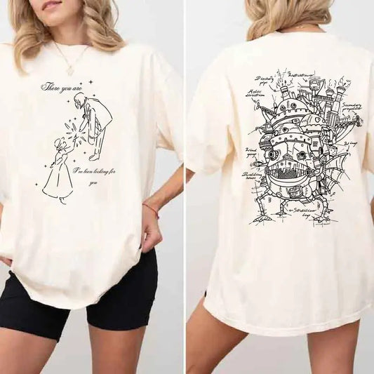 Howl's Moving Castle Movie Shirt, Howl T-Shirt, Studio Ghibli Shirt, Hayao Miyazaki, Studio Ghibli Gift,Anime Howls Moving Castle Shirt