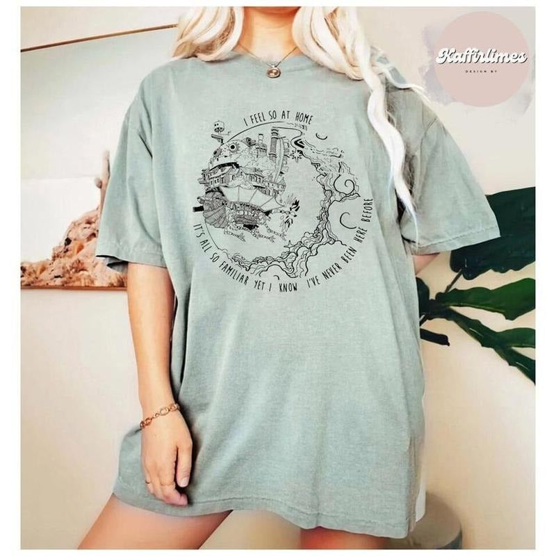 Howl's Moving Castle Shirt, Ghibli Shirt, Hayao Miyazaki, Studio Ghibli Gift, Anime Howls Moving Castle Shirt Hoodie,...
