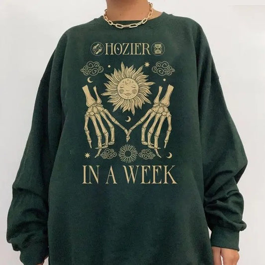 Hozier 90s Rap Sweatshirt, Hozier graphic Tour 2023, in A Week Tour 2023 Merch sSweatshirt
