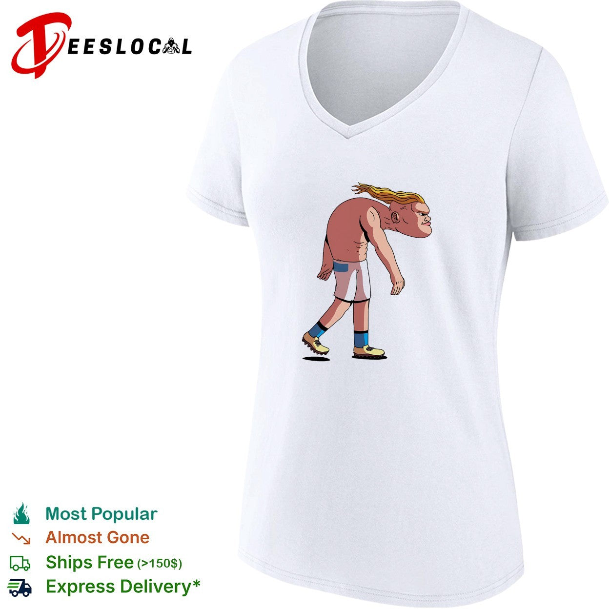Hunched golfer caricature cartoon shirt