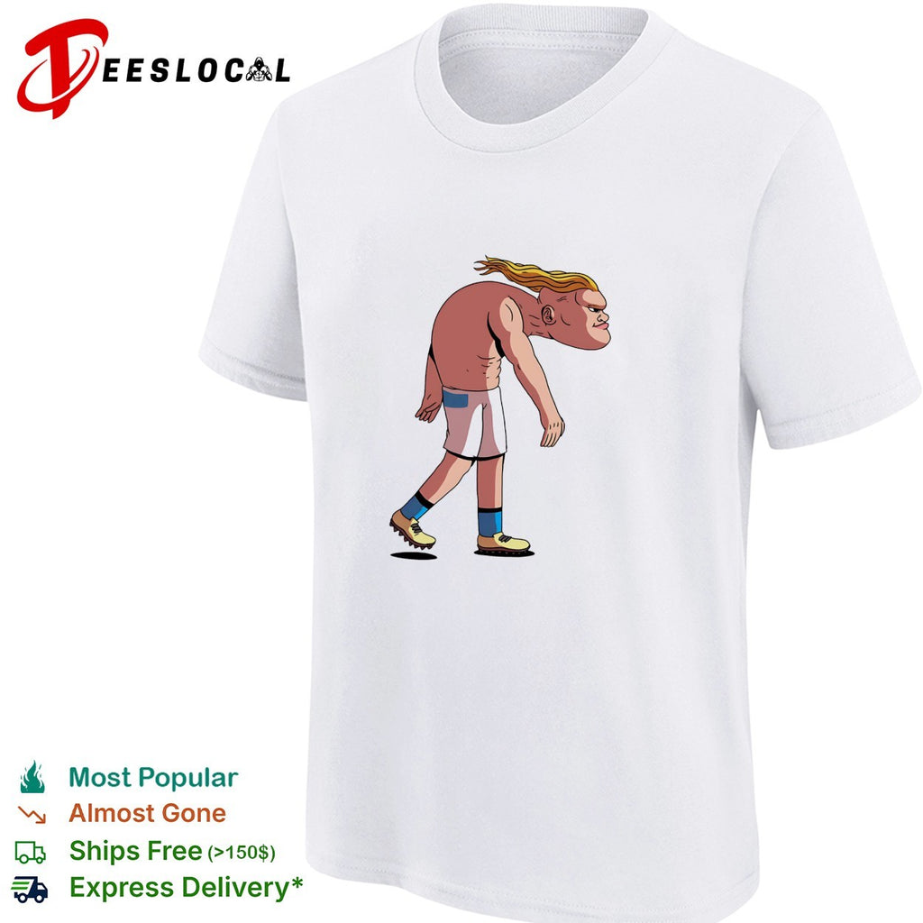 Hunched golfer caricature cartoon shirt