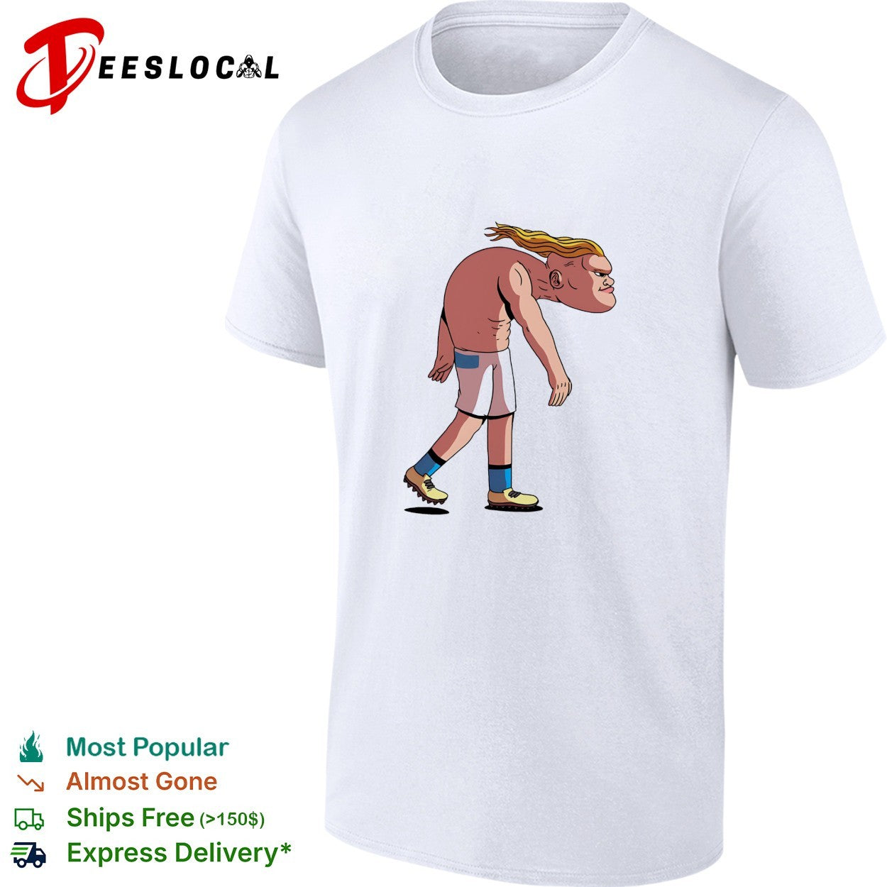 Hunched golfer caricature cartoon shirt