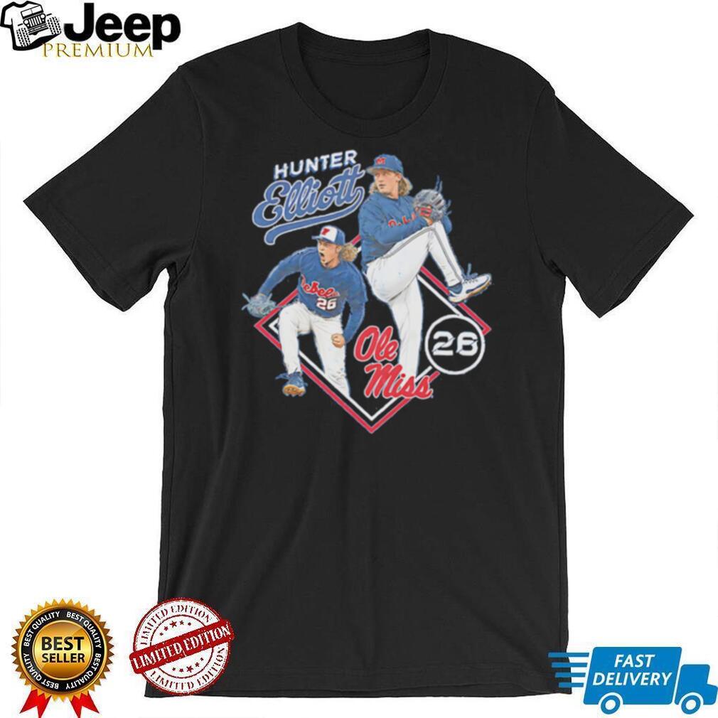 Hunter Elliott Ole Miss Baseball Star T Shirt