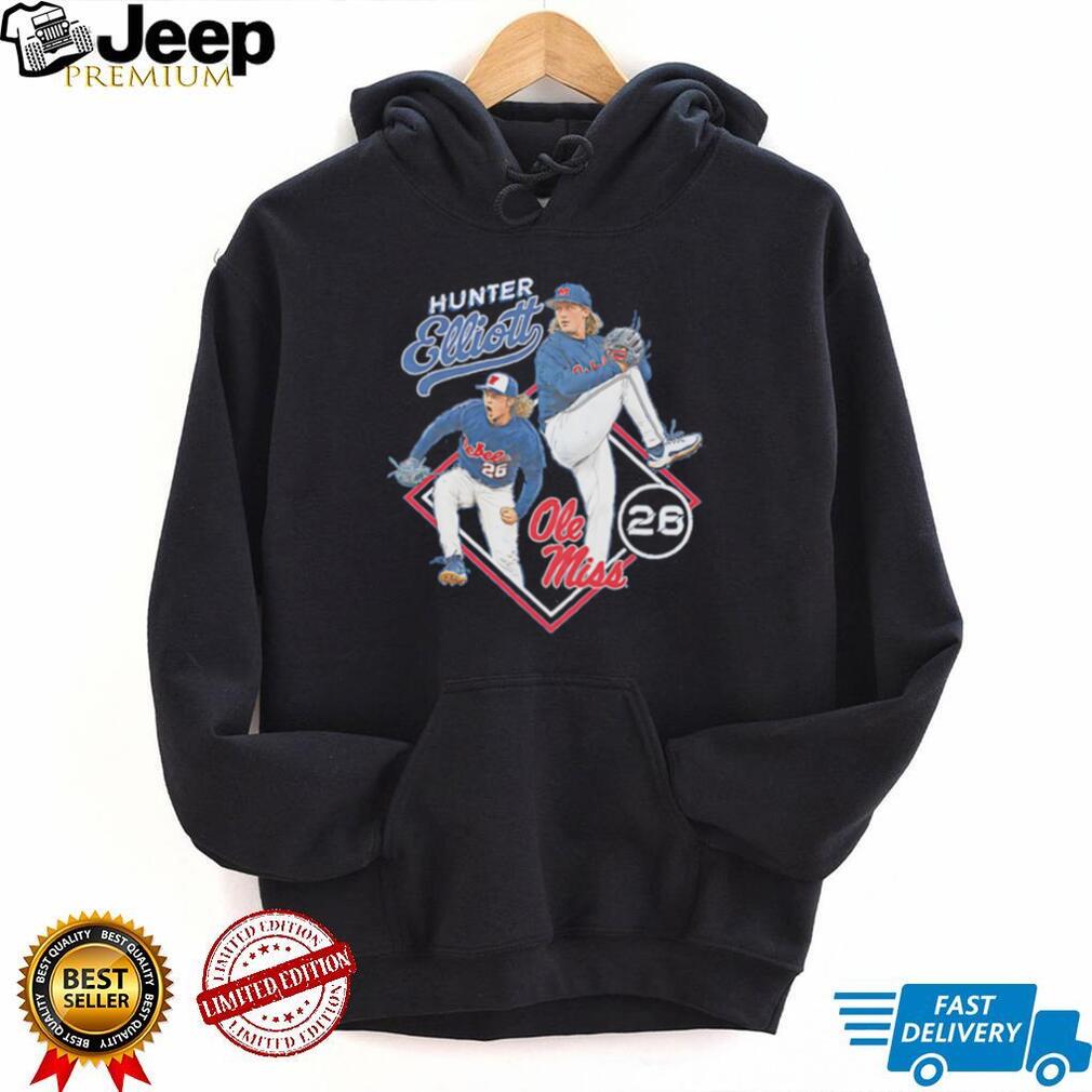Hunter Elliott Ole Miss Baseball Star T Shirt