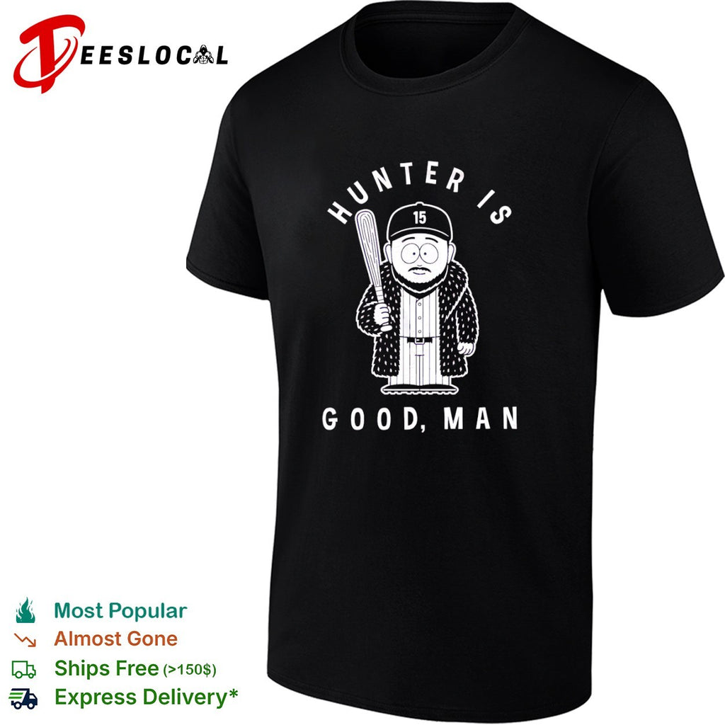 Hunter Is Good Man 15 Baseball Player Cartoon shirt
