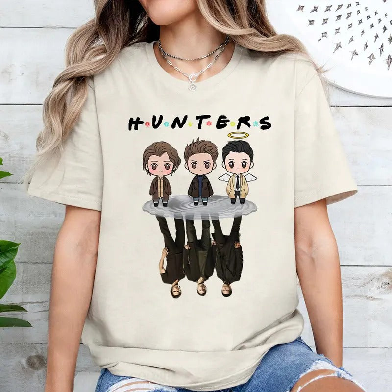 Hunters Supernatural T-Shirt, Supernatural Dean SAM T Shirt, Gift For Woman and Man Unisex T-Shirt Sweatshirt Hoodie Casual Cotton Fashion Top