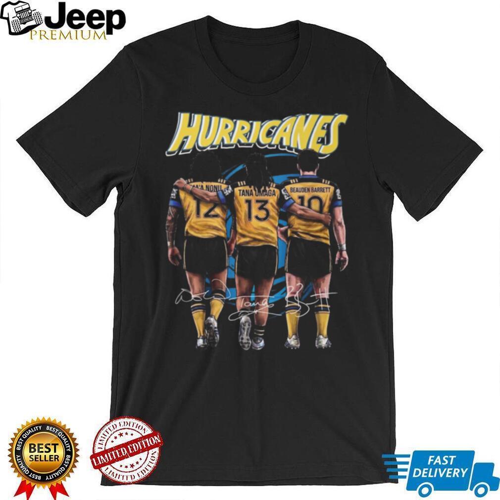 Hurricanes Rugby Legends Ma’a Nonu Tana Umaga Beauden Barrett Signatures T Shirt