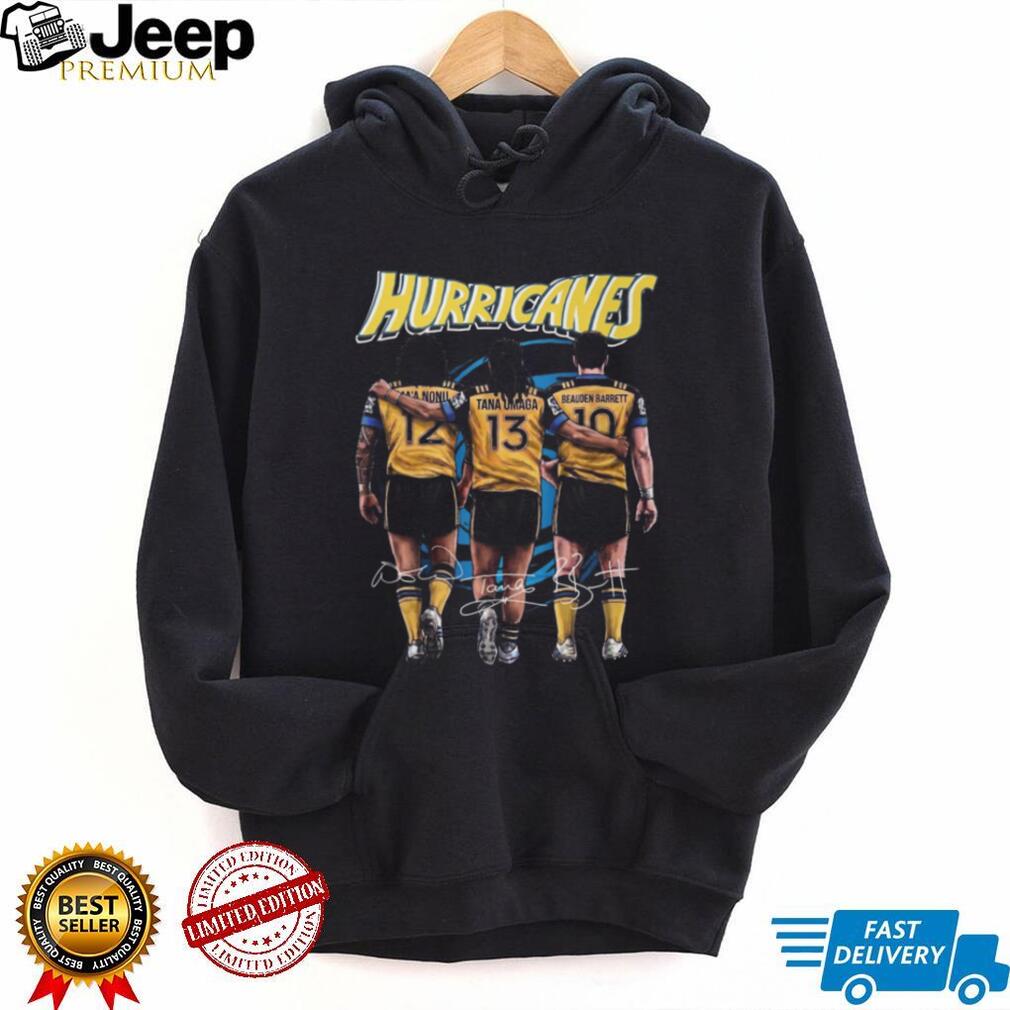 Hurricanes Rugby Legends Ma’a Nonu Tana Umaga Beauden Barrett Signatures T Shirt