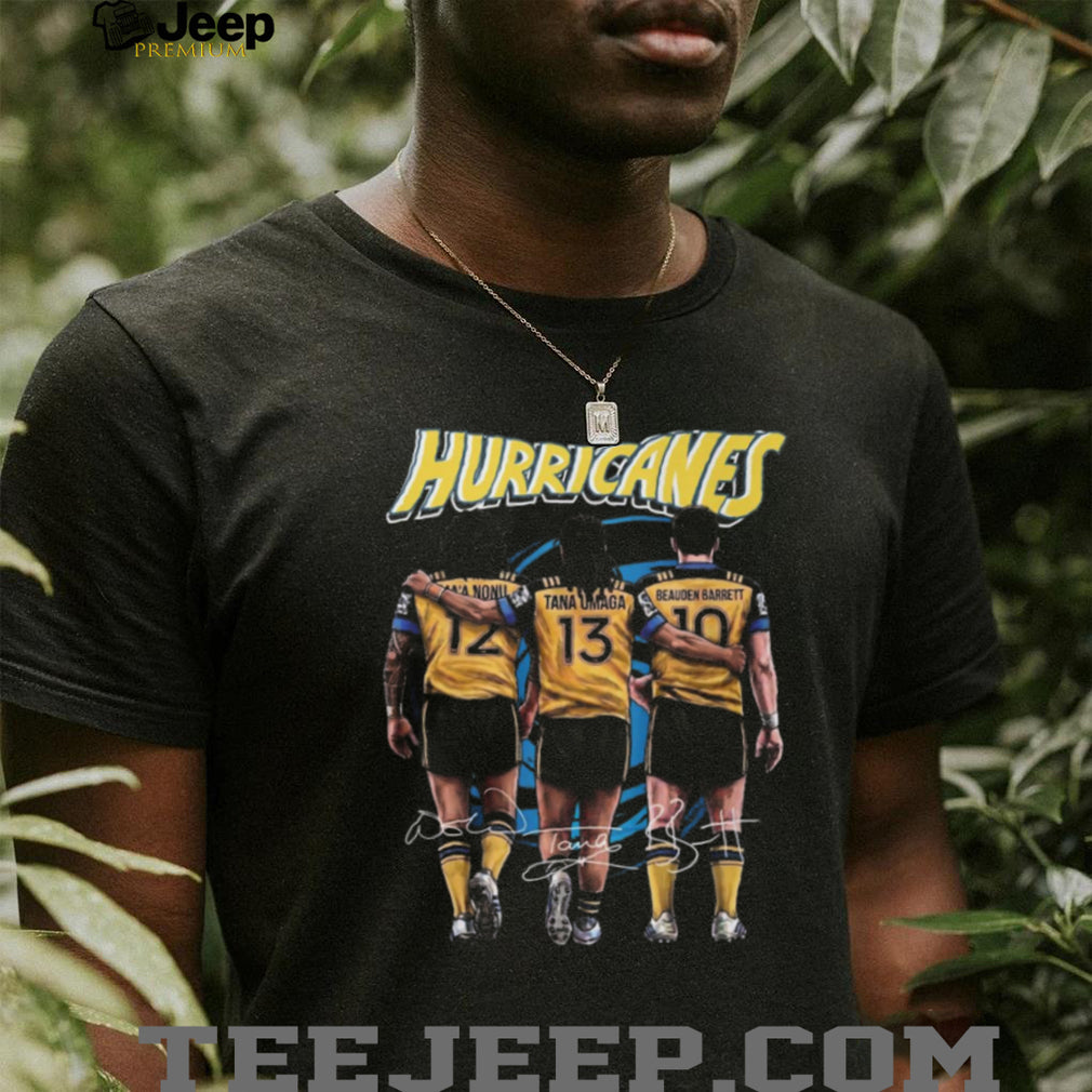 Hurricanes Rugby Legends Ma’a Nonu Tana Umaga Beauden Barrett Signatures T Shirt