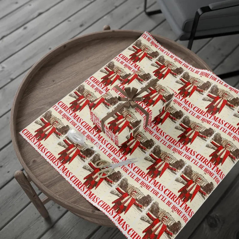 I''ll Be Home for Christmas Trump Wrapping Paper T-Shirts, Hoodie, Sweatshirt | WearSparks.com