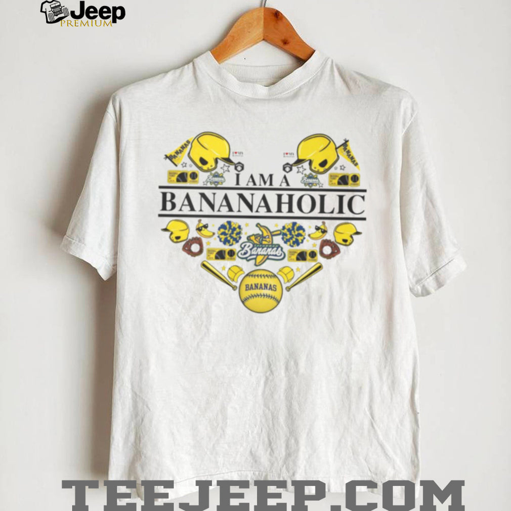 I Am A Bananaholic Heart Baseball Gear Savannah Fan T Shirt