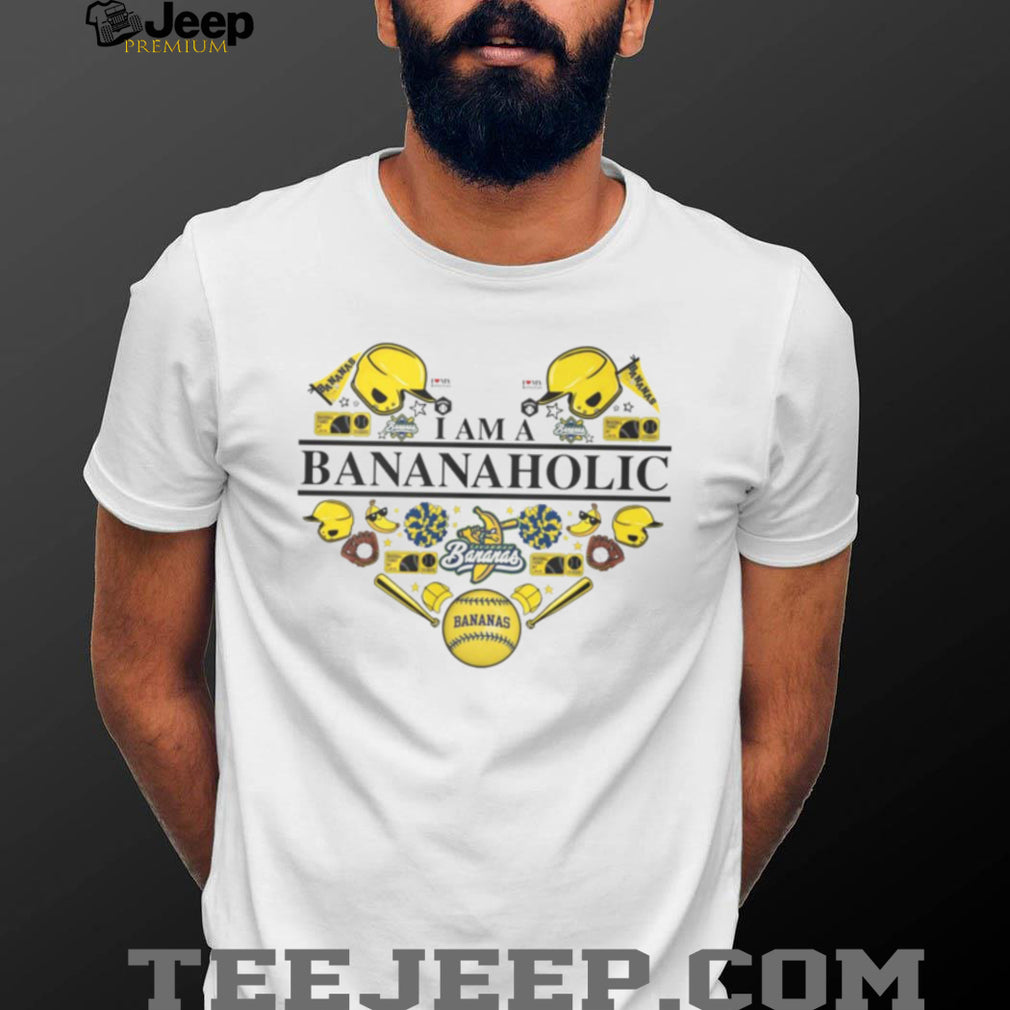 I Am A Bananaholic Heart Baseball Gear Savannah Fan T Shirt