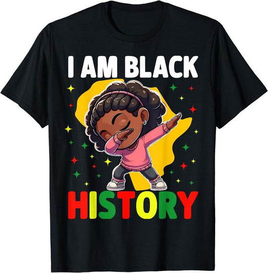 I Am Black History Girls Women Black History Month T-Shirt | Unisex cotton tee Gifts, Crewneck