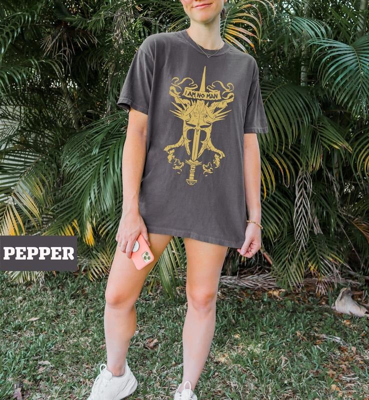 I Am No Man Shirt, Fantasy Book Reader Shirts, Book Quote Shirt, Dark Academia T-Shirt, Woman Power Tee, Ring Lord Shirt