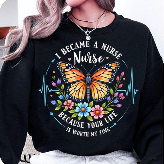 I Became A Nurse Because Your Life Shirt, RN Shirt, Nurse Gift, Nurse Shirt, Nurse Day T-Shirt, Quirky Nurse Accessories,...