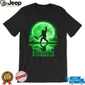 I Believe Bigfoot Rock On Silhouette Green Moon T Shirt