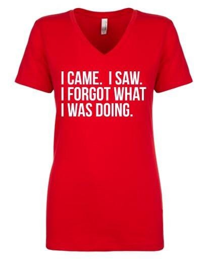 I Came, I Saw I Forgot What I Was Doing T Shirt, Mother's Day Gift Shirt, Cute Mama Tee Gift, Unisex T-Shirt, Short Sleeve Tee Shirt, Gifts For Mom, Gifts For Birthday Mothers Day
