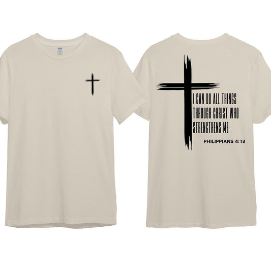 I Can Do All Things Through Christ Who Strengthens Tee Cotton Crewneck Unisex Hoodie Sweatshirt T-Shirt for Men and Women Ideal Gift for Him or Her Sweatshirt Hoodie Comfort Colors Womenswear Tops