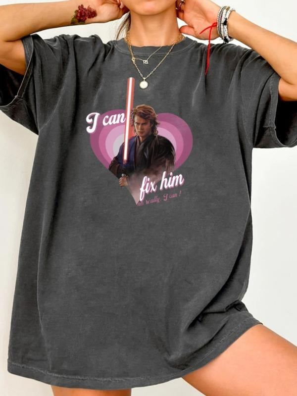 I Can Fix Him (No Really I Can) Anakin Wars Star Fan Tee For Women Fit Womenswear Unisex Tee