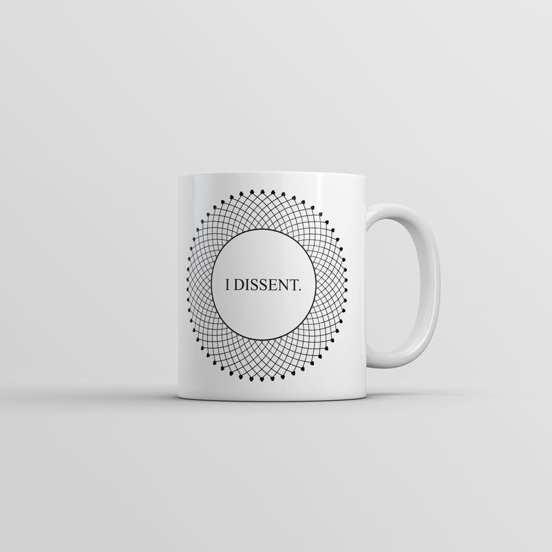 I Dissent Mug Ruth Bader Ginsburg Graphic Coffee Cup-11oz Funny Coffee Mugs Ceramic Printed Drinkware Cup