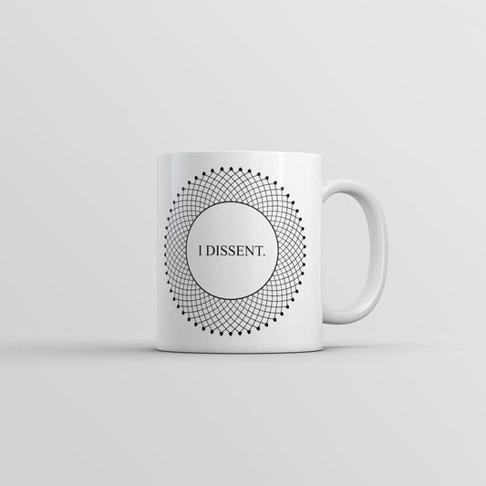 I Dissent Mug Ruth Bader Ginsburg Graphic Coffee Cup-11oz Funny Coffee Mugs Ceramic Printed Drinkware Cup