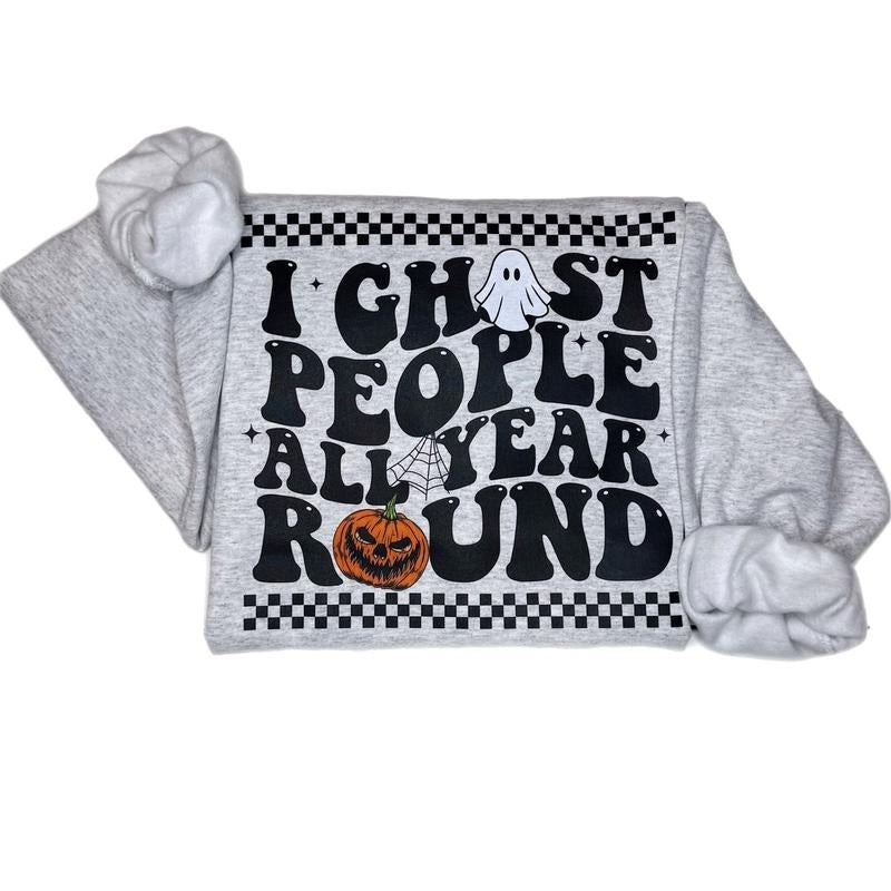 I Ghost People Halloween Sweatshirt, Funny Halloween Sweatshirt T-Shirts, Hoodie | WearSparks.com