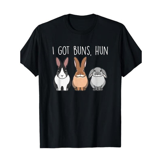 I Got Buns Hun, Bunny Funny, Lover Rabbit T-Shirt, Men's T-Shirt, 220g made in usa