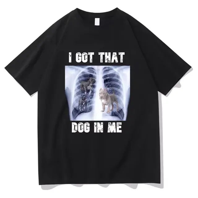 I Got That Dog in Me Vintage Graphic Tee Fashion Men Aesthetic Funny French Bulldog T-Shirt Unisex High Quality Vintage Cotton Tees Shirts Y2K