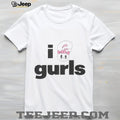 I Heart Gurls Pink Bunny Y2K Aesthetic Graphic T Shirt