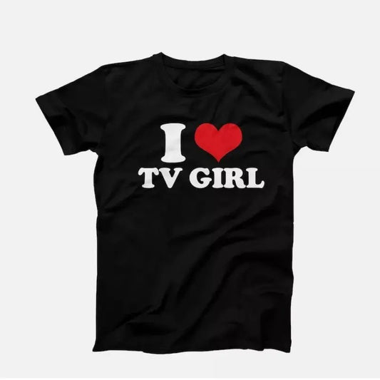 I Heart Tv Girl T-Shirt, I Love TV Girl T Shirt, Tv Girl Artist Shirt Top Womenswear