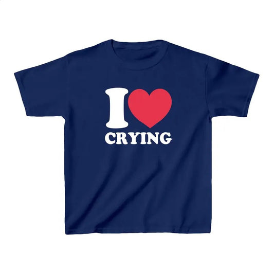 I Love Crying Baby Tee, Y2K Baby Tee, Baby Tee For Women, Funny Slogan T-Shirt, Coquette Baby Tee, Funny Baby Tee, Gift for Teen, Pinterest
