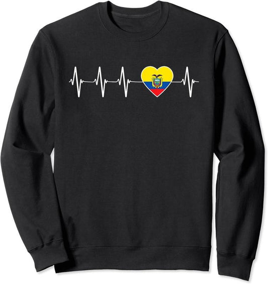 I Love Ecuador Flag Gift Unisex Crewneck Sweatshirt