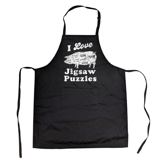 I Love Jigsaw Puzzles Funny Butcher Meat Cuts Joke Grilling Cookout Party Novelty Kitchen Accessories Funny Graphic...