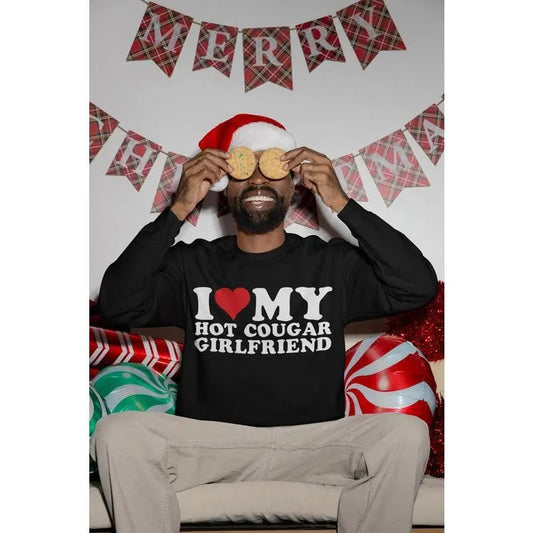 I Love My Cougar Girlfriend Sweatshirt, Funny Men Shirt, I Love My Cougar Shirt, Hilarious Cougar Shirt, Shirt With Sayings, Cougar Tee Sweatshirt, Hoodie, Comfort Colors